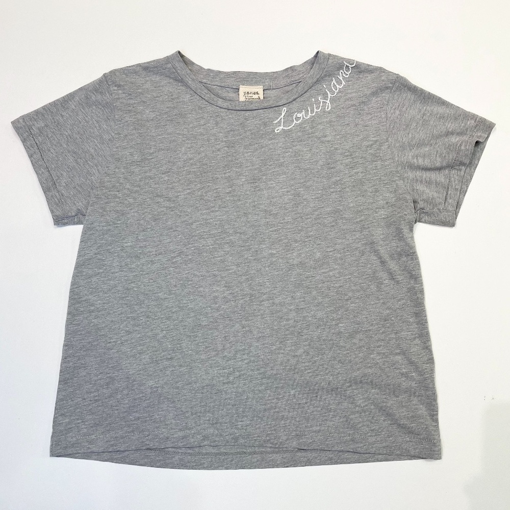 Gray Louisiana Graphic Tee